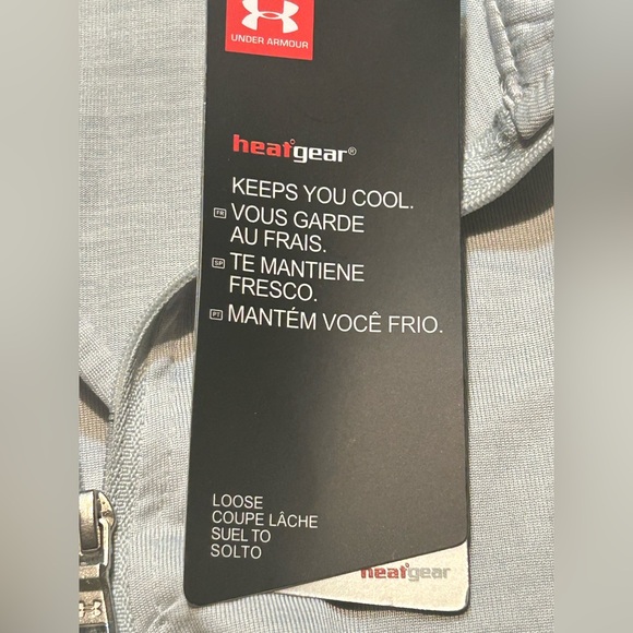 Under Armour HeatGear Light Gray Quarter Zip Jacket Size Medium NWT - Picture 2 of 7